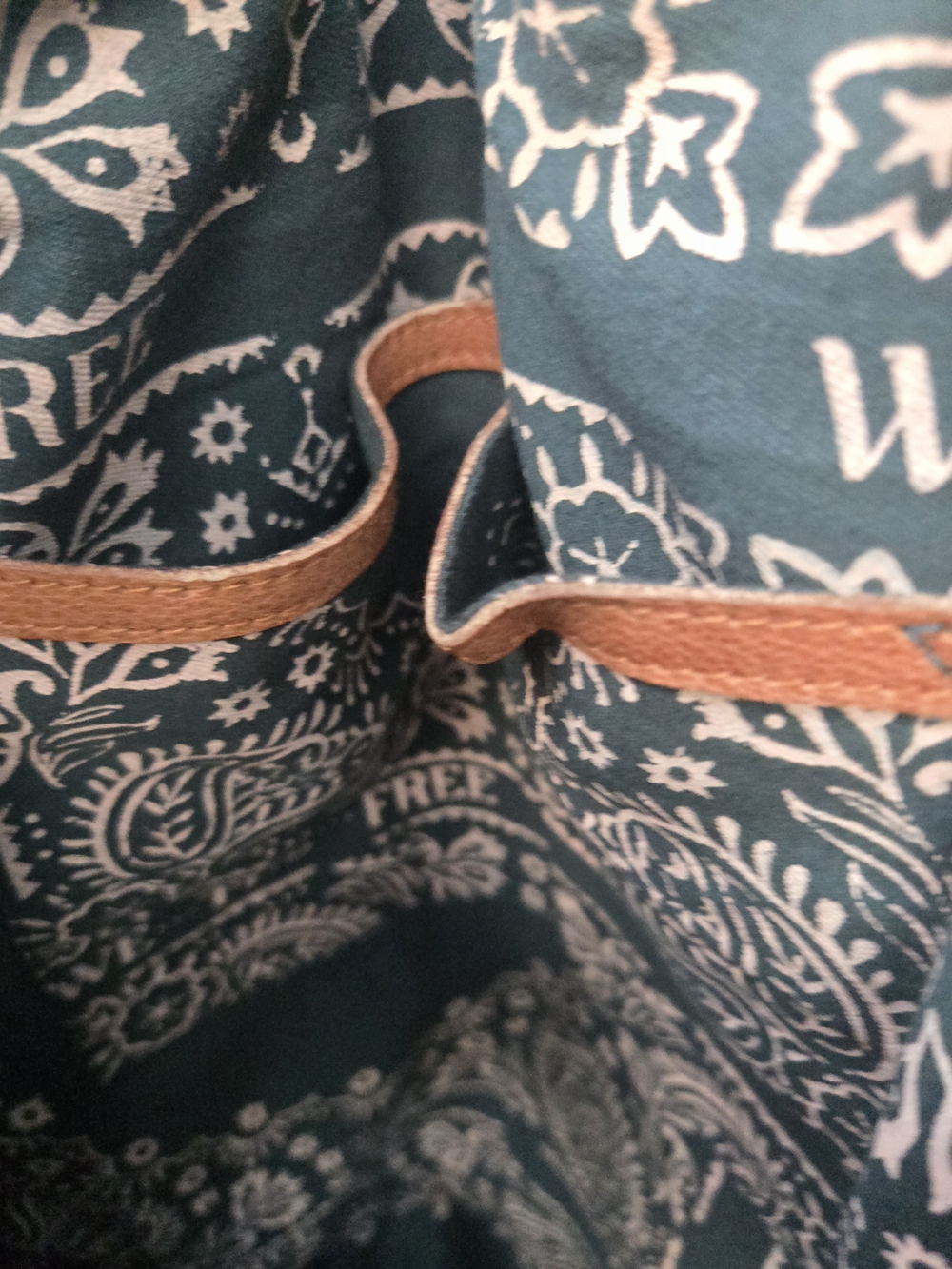 Free People We The Free Oversized Canvas Leather Backpack Tote NWT - Picture 8 of 11